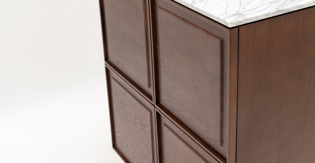 Yorke Highboard - Smoked Oak & Bianca Carrara - Loom Collection