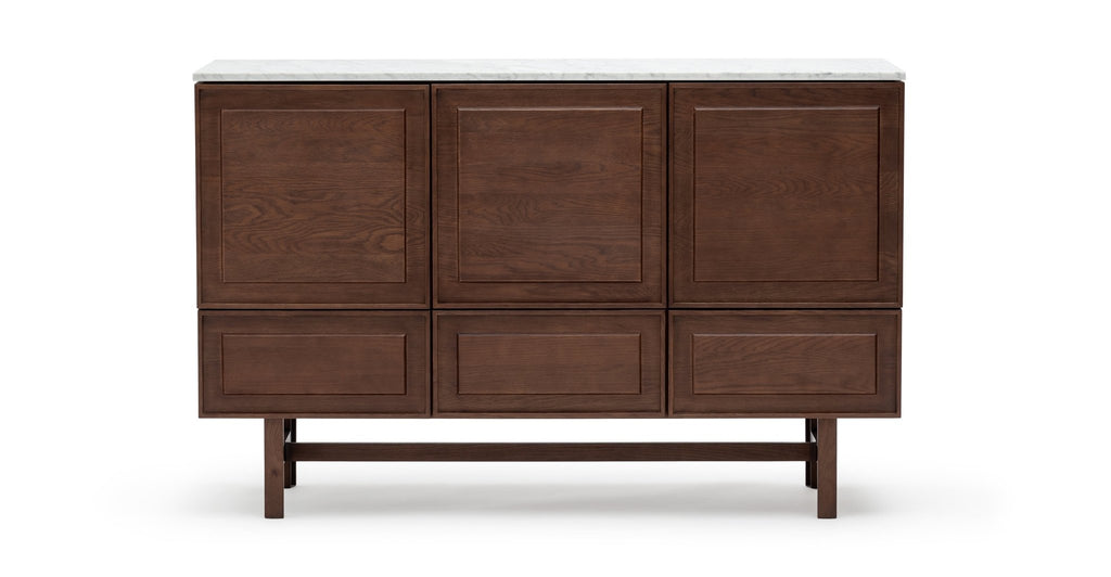 Yorke Highboard - Smoked Oak & Bianca Carrara - Loom Collection