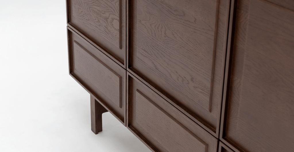 Yorke Highboard - Smoked Oak & Bianca Carrara - Loom Collection