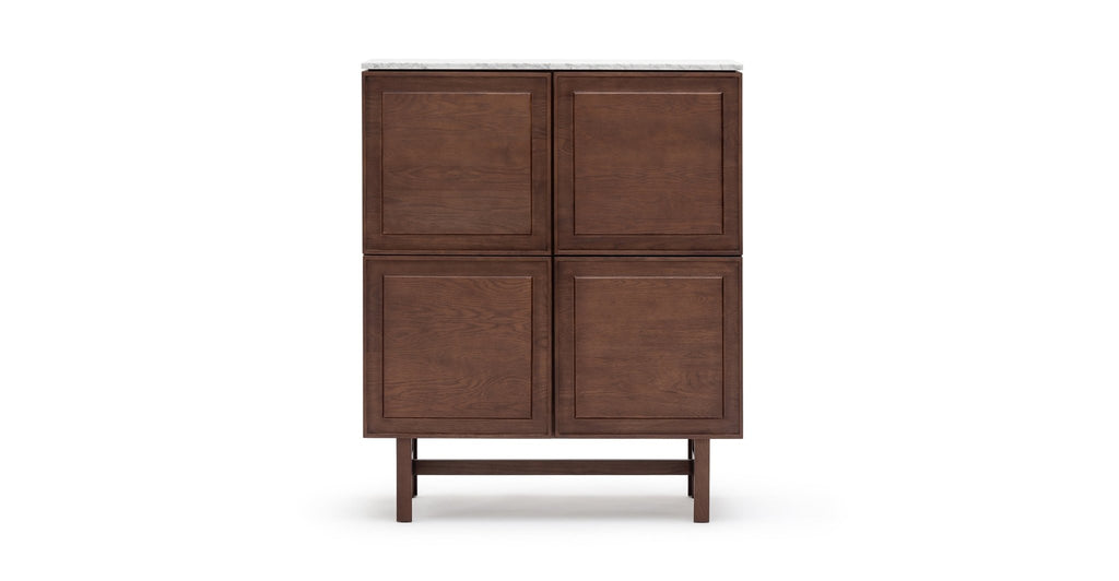 Yorke Highboard - Smoked Oak & Bianca Carrara - Loom Collection