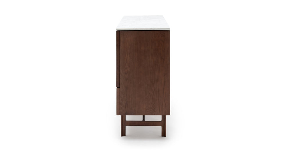 Yorke Highboard - Smoked Oak & Bianca Carrara - Loom Collection