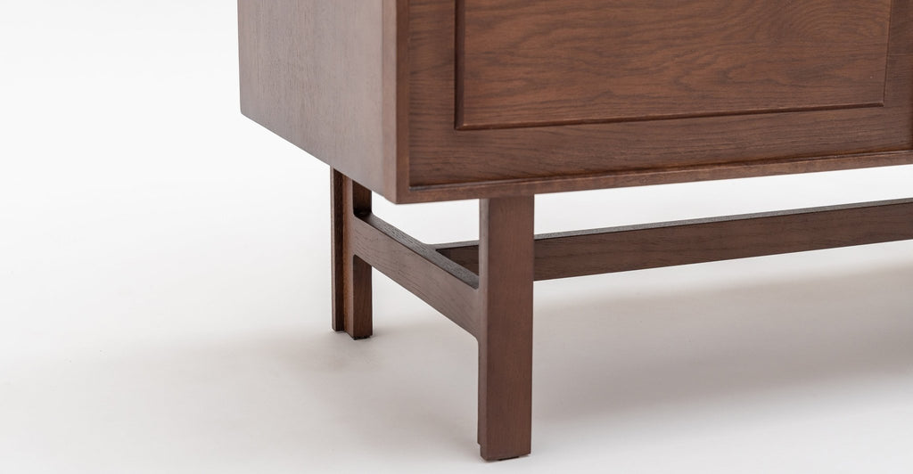 Yorke Highboard - Smoked Oak & Travertine - Loom Collection