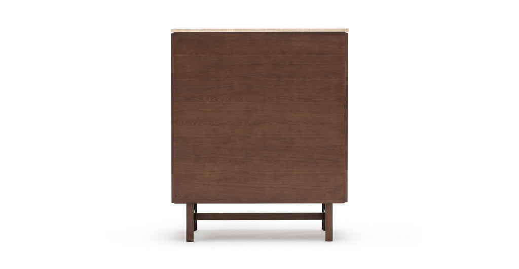 Yorke Highboard - Smoked Oak & Travertine - Loom Collection