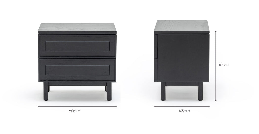 Yorke Nightstand - Black Oak.