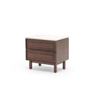 Yorke Nightstand - Espresso Oak & Travertine - Nightstands Tolv Loom Collection Dubai