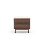 Yorke Nightstand - Espresso Oak & Travertine - Nightstands Tolv Loom Collection Dubai