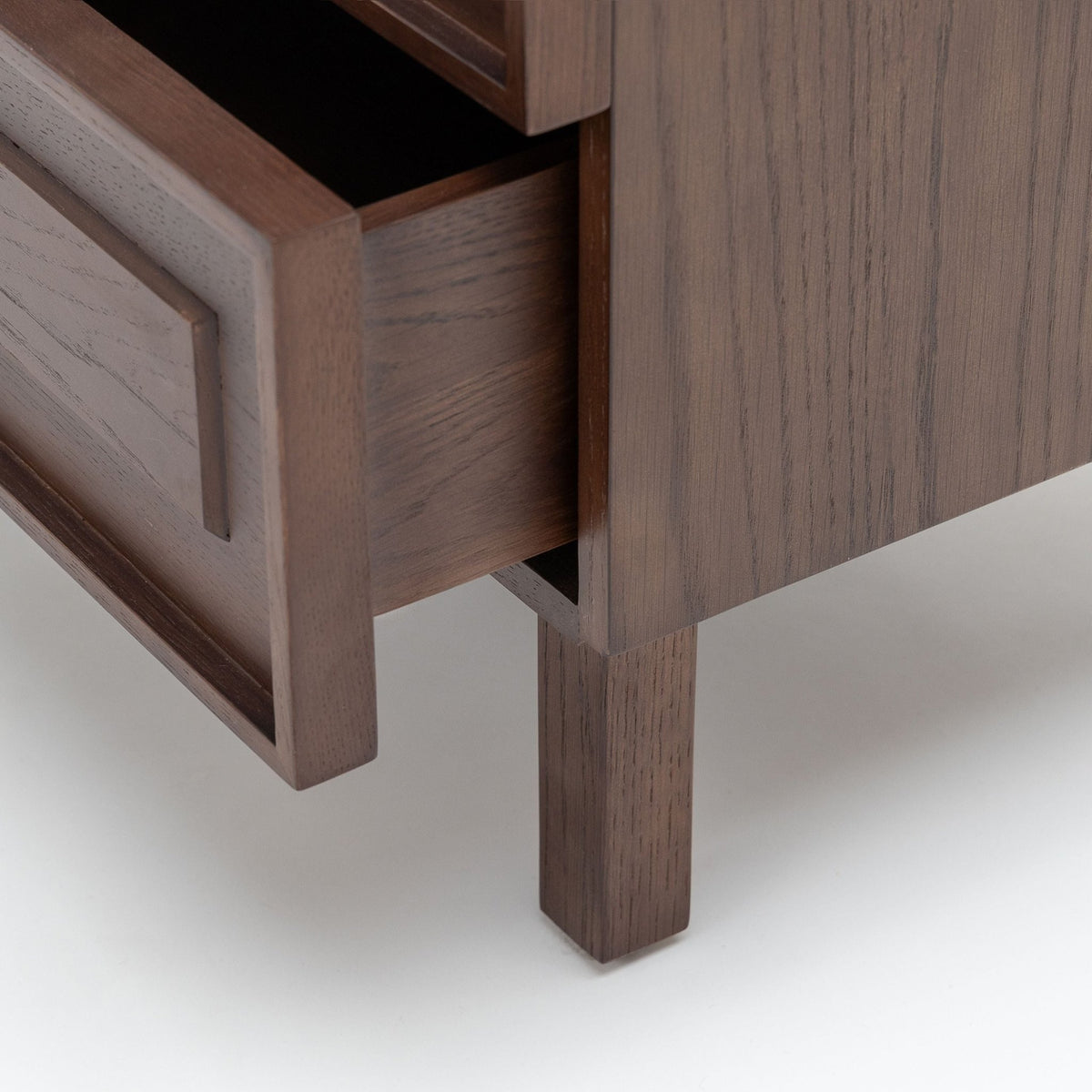 Yorke Nightstand - Espresso Oak & Travertine - Nightstands Tolv Loom Collection Dubai