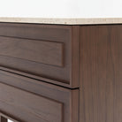Yorke Nightstand - Espresso Oak & Travertine - Nightstands Tolv Loom Collection Dubai