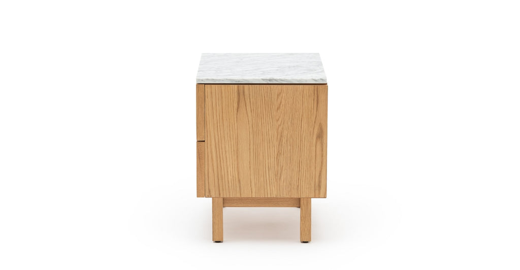 Yorke Nightstand - Light Oak & Bianca Carrara - Loom Collection