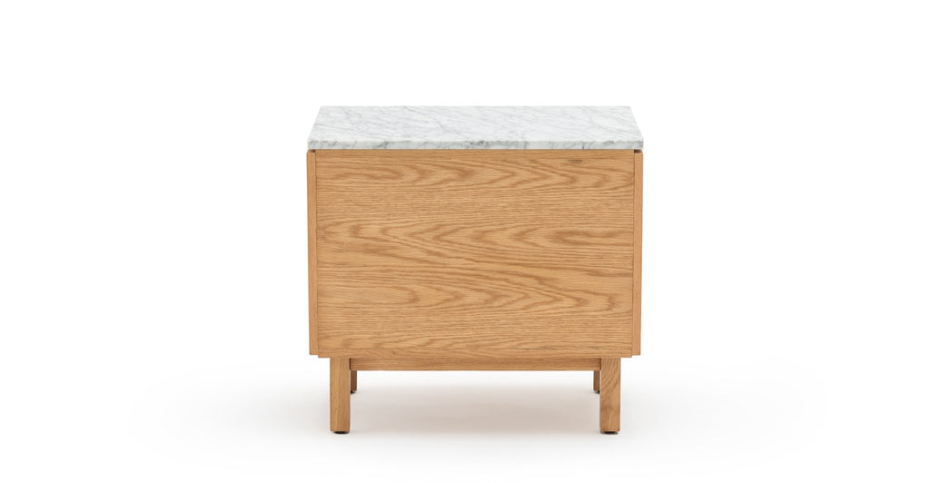 Yorke Nightstand - Light Oak & Bianca Carrara - Loom Collection