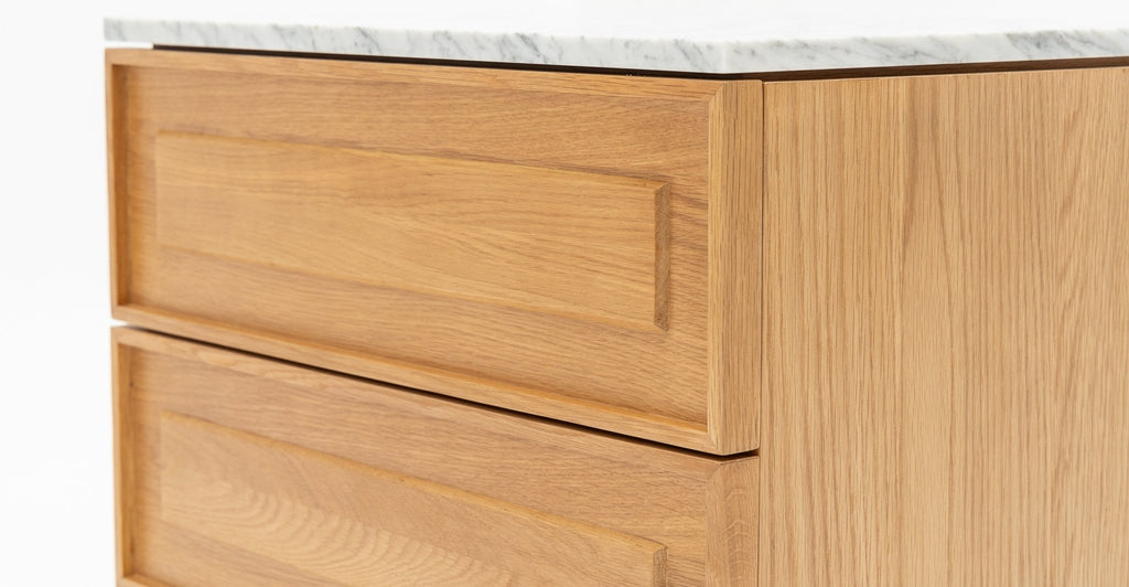 Yorke Nightstand - Light Oak & Bianca Carrara - Loom Collection