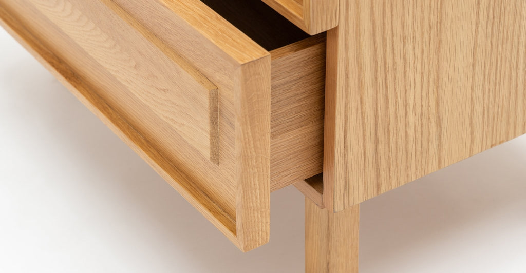 Yorke Nightstand - Light Oak & Bianca Carrara - Loom Collection