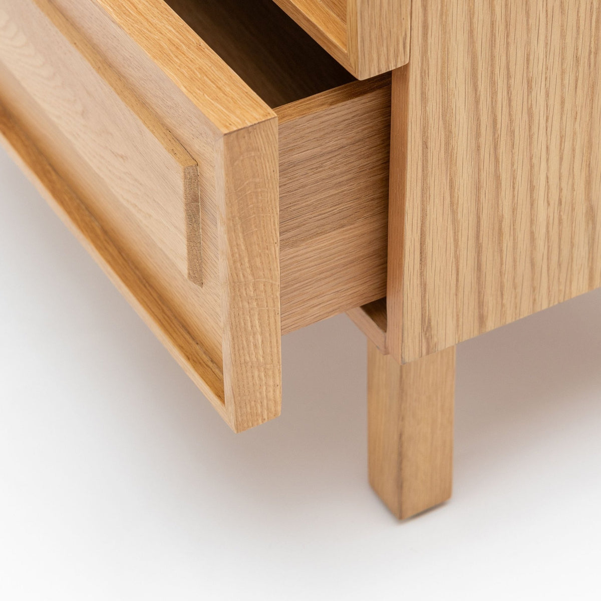 Yorke Nightstand - Light Oak & Travertine - Nightstands Tolv Loom Collection Dubai