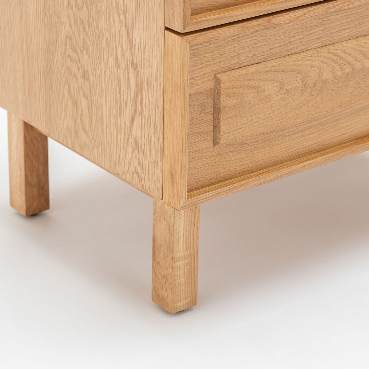 Yorke Nightstand - Light Oak & Travertine - Nightstands Tolv Loom Collection Dubai