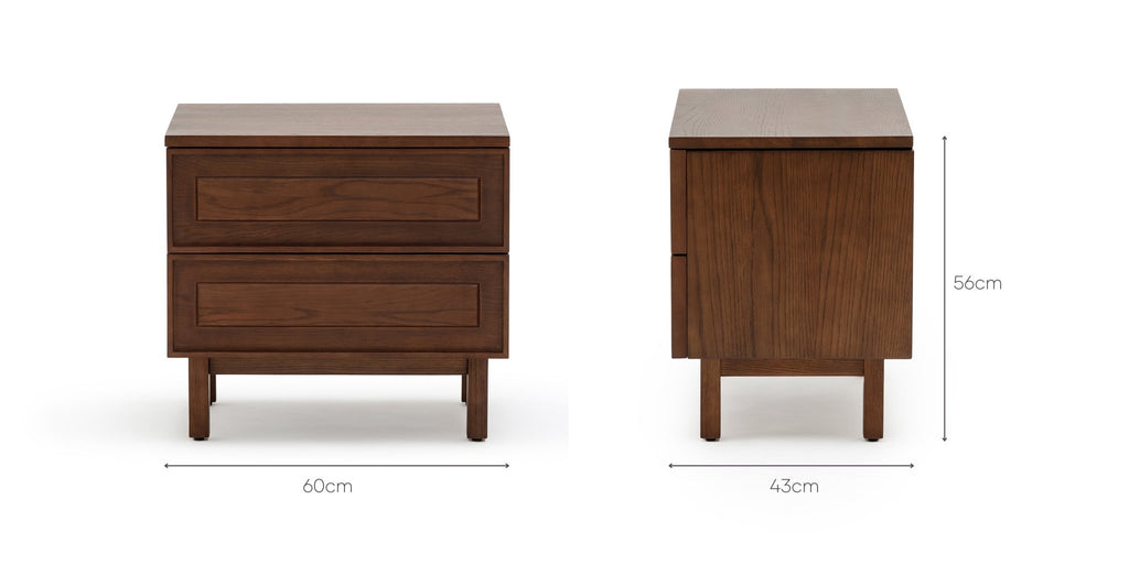 Yorke Nightstand - Smoked Oak.