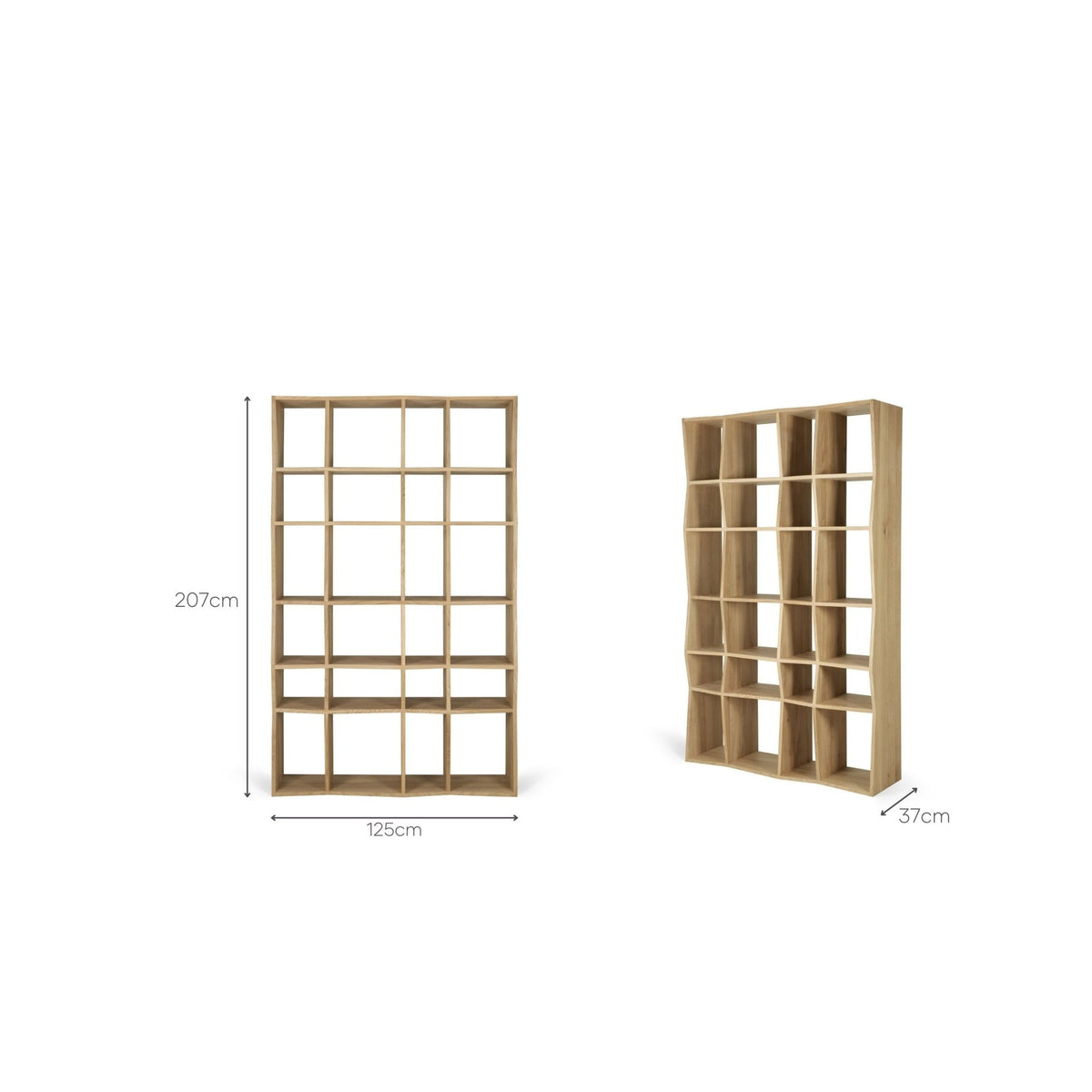 Z Rack - Oak - Shelving Ethnicraft Loom Collection Dubai