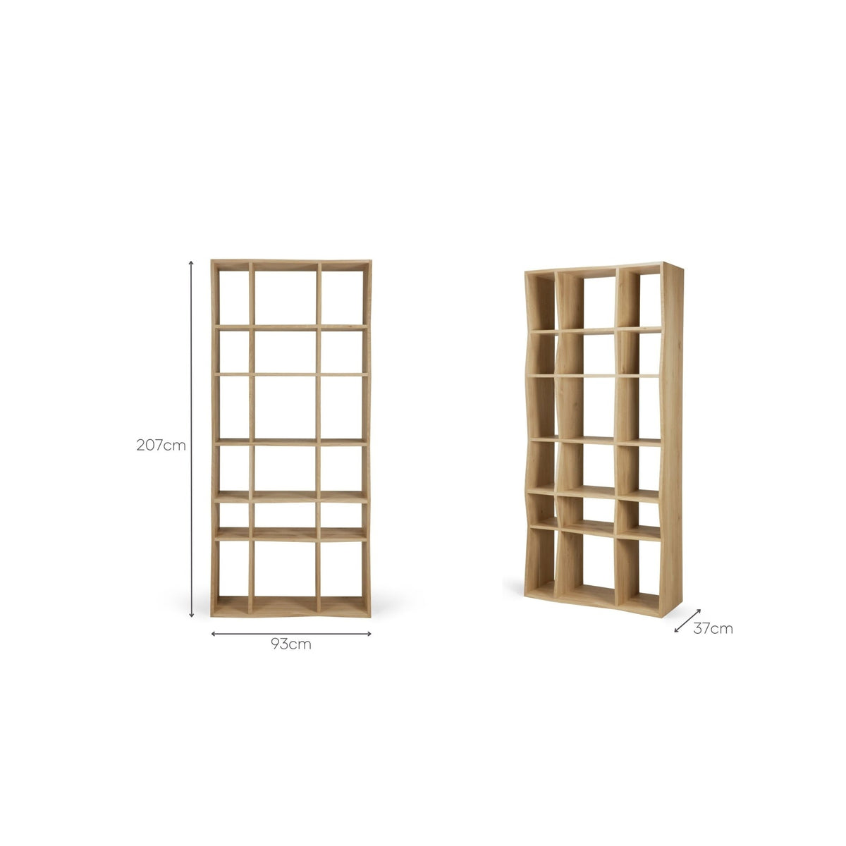 Z Rack - Oak - Shelving Ethnicraft Loom Collection Dubai
