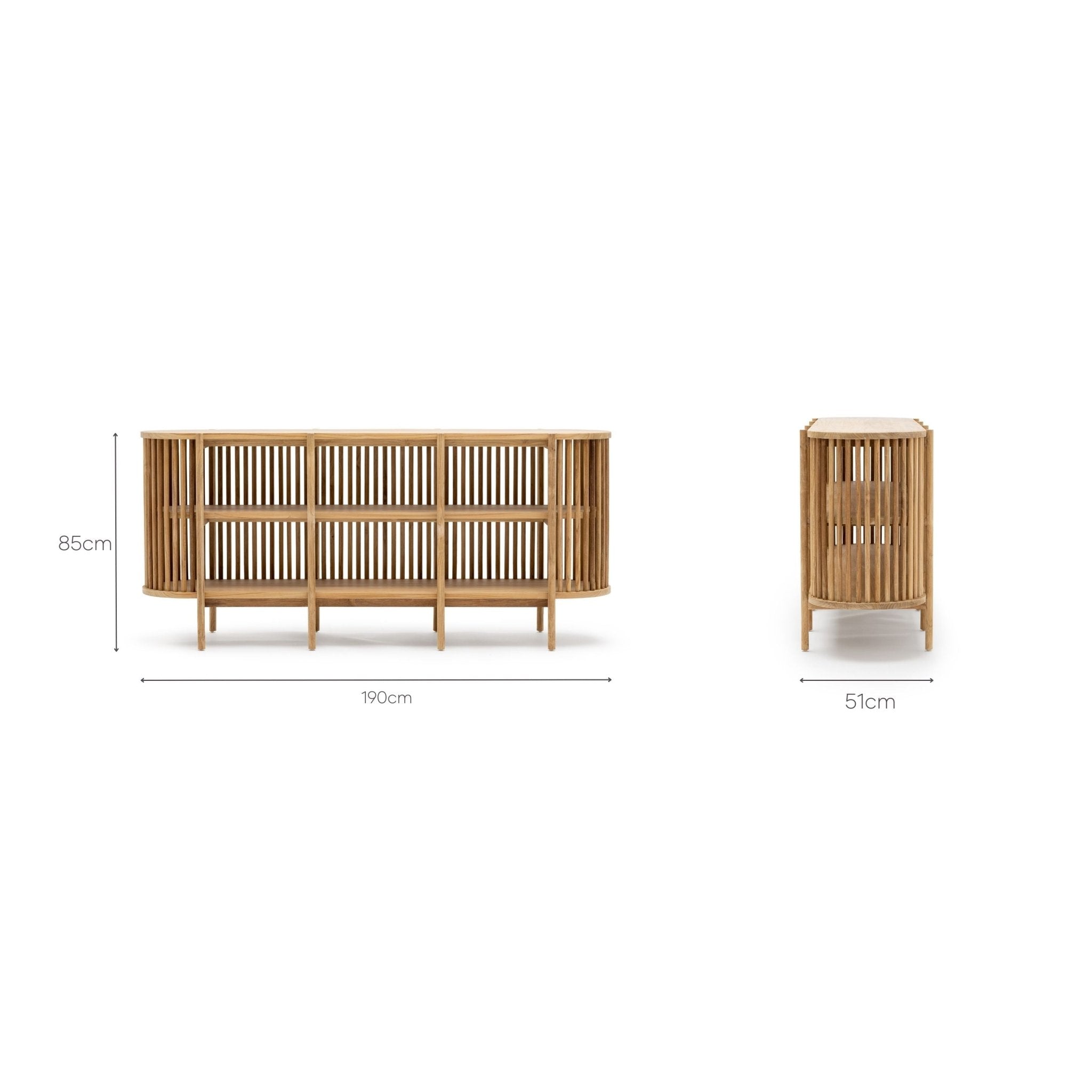 Zara Open Sideboard - Natural - Loom Collection