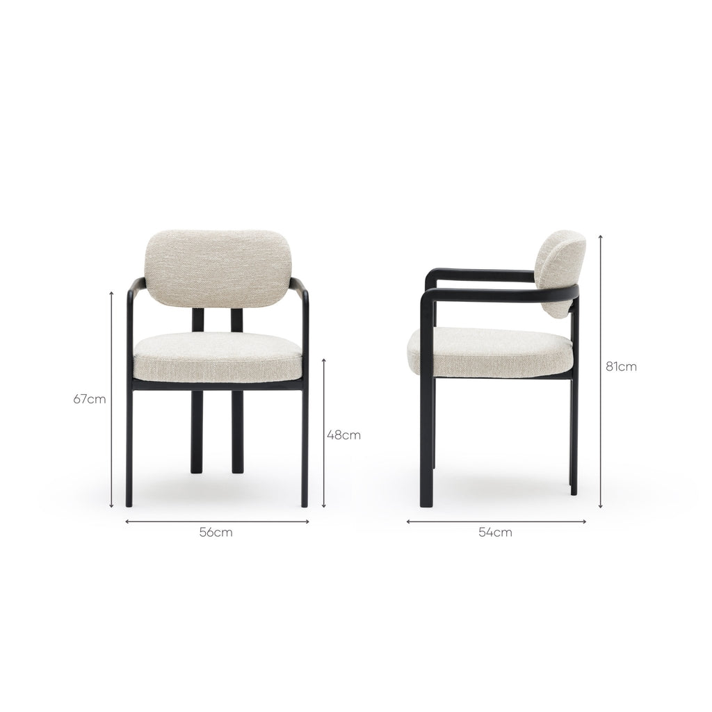 Zenith Armchair - Cream - Loom Collection