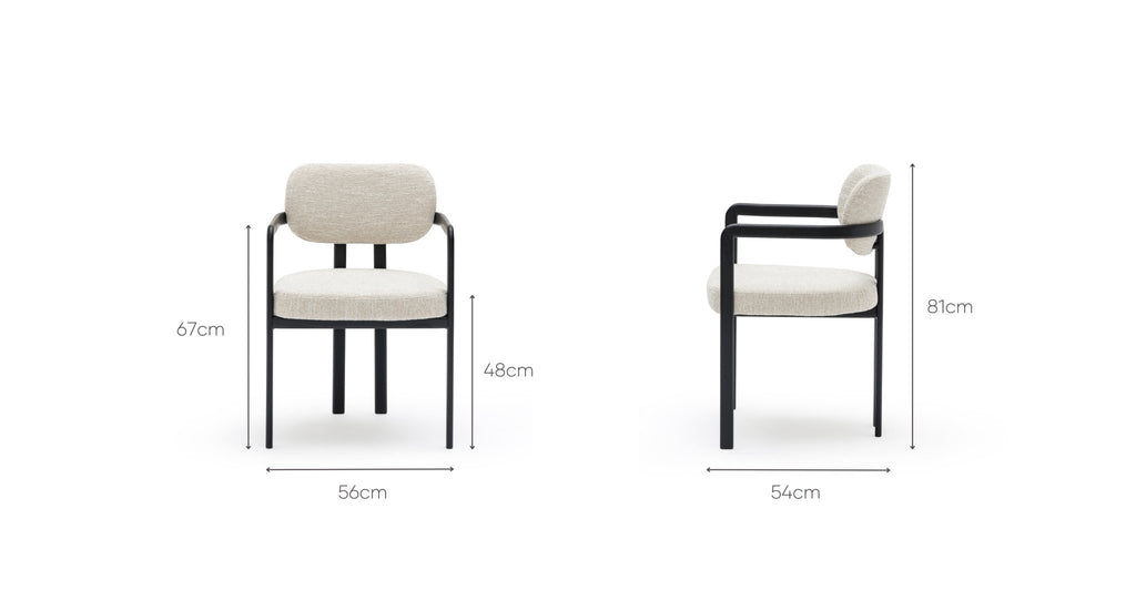 Zenith Armchair - Cream - Loom Collection