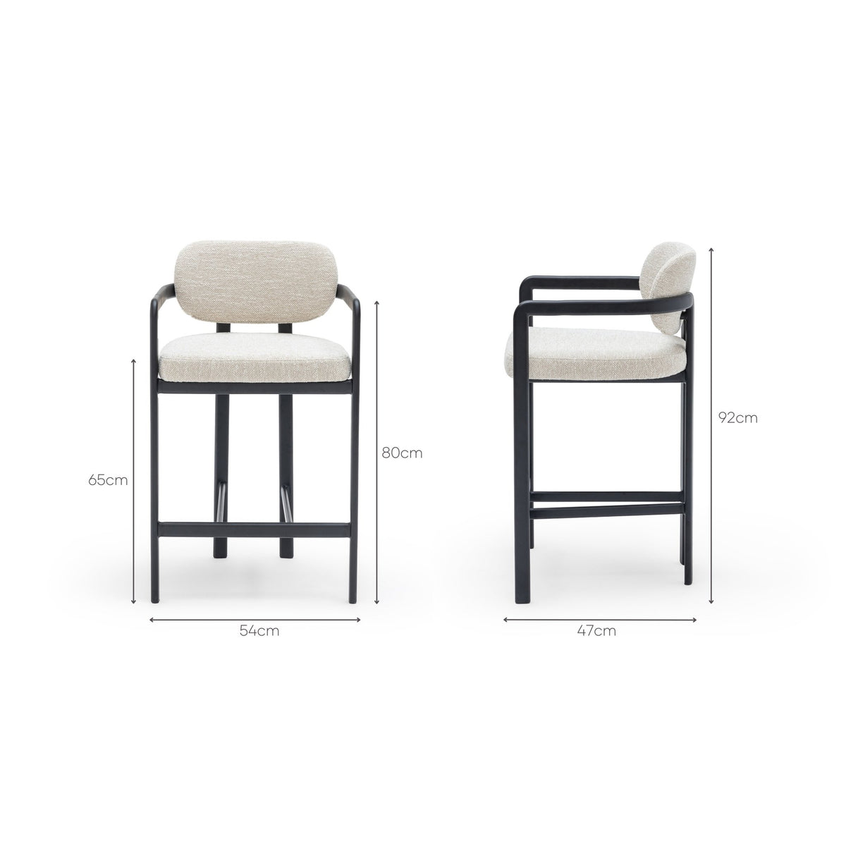 Zenith Counter Chair - Cream
