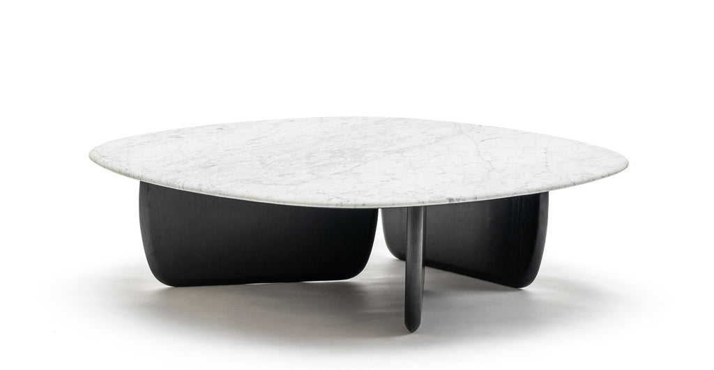 Eden Coffee Table 120 - Black Oak & Bianca Carrara.