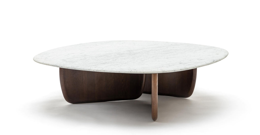 Eden Coffee Table 120 - Smoked Oak & Bianca Carrara.