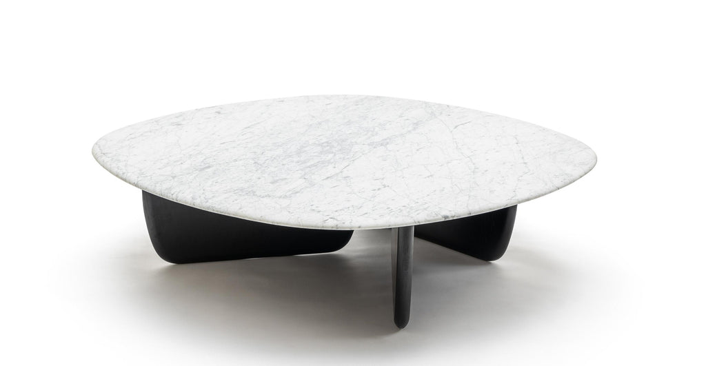 Eden Coffee Table 120 - Black Oak & Bianca Carrara.