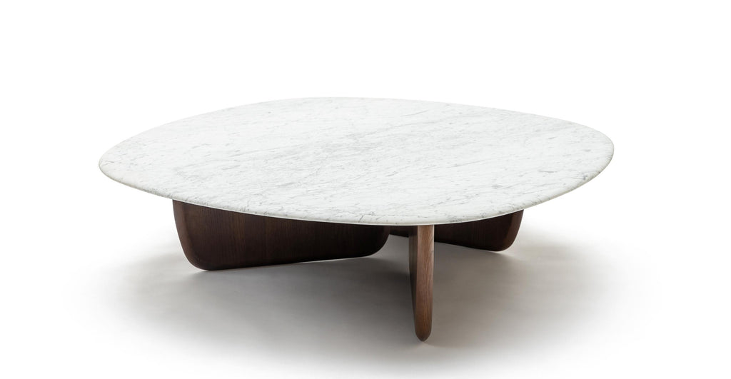 Eden Coffee Table 120 - Smoked Oak & Bianca Carrara.