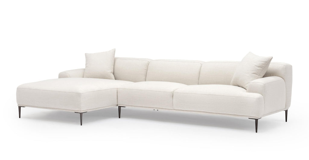 Amelia Extra Large L-Shaped Sofa - Canvas White.