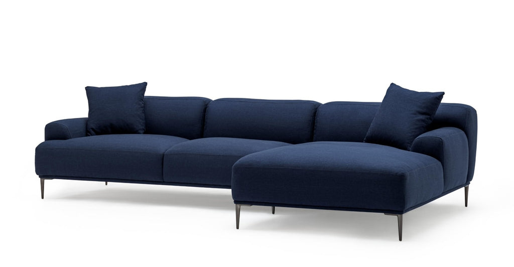 Amelia Extra Large L-Shaped Sofa - Midnight Blue.