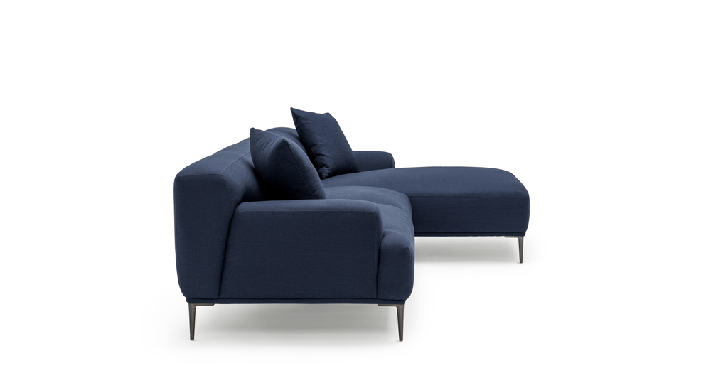 Amelia Extra Large L-Shaped Sofa - Midnight Blue.