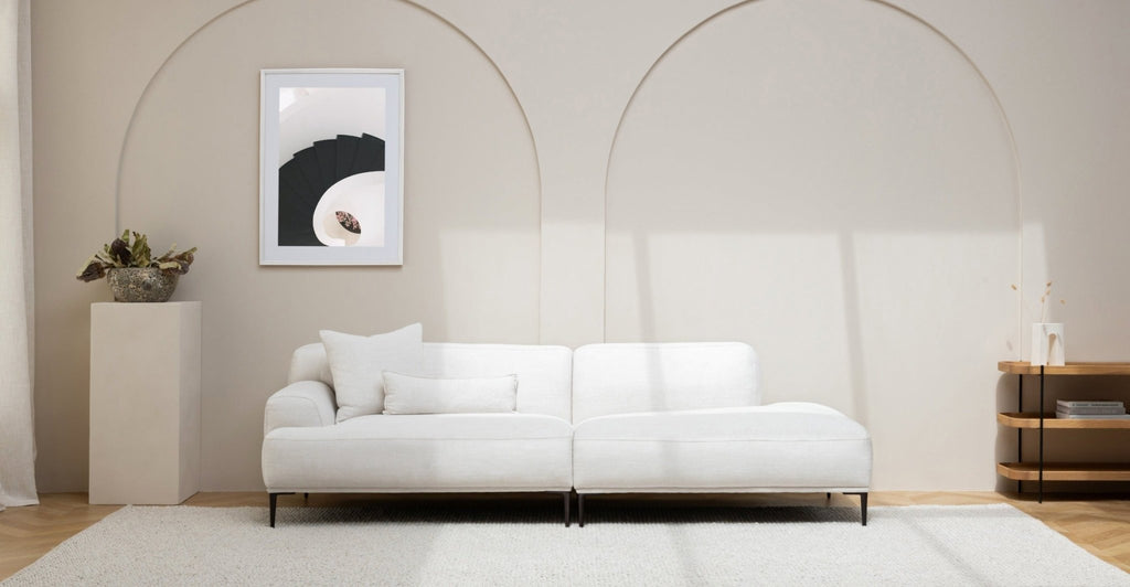 Amelia Open End Sofa - Canvas White.