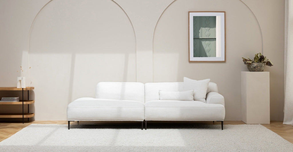 Amelia Open End Sofa - Canvas White.