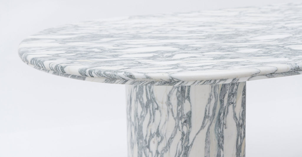 Amiri Dining Table - Arabescato Marble.