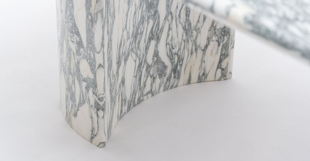 Amiri Dining Table - Arabescato Marble.