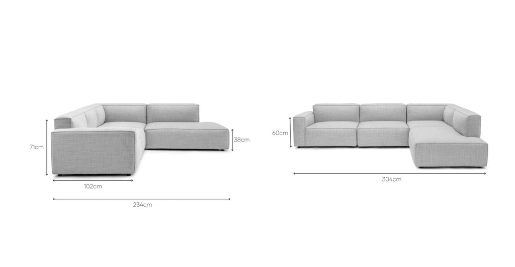 BAKER CORNER SOFA SET - DIAMOND - THE LOOM COLLECTION