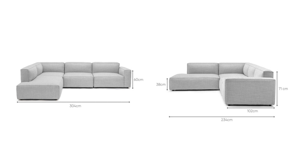 BAKER CORNER SOFA SET - DIAMOND - THE LOOM COLLECTION