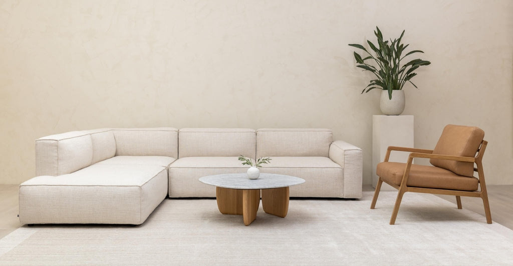 Baker Corner Sofa Set - Oatmeal.