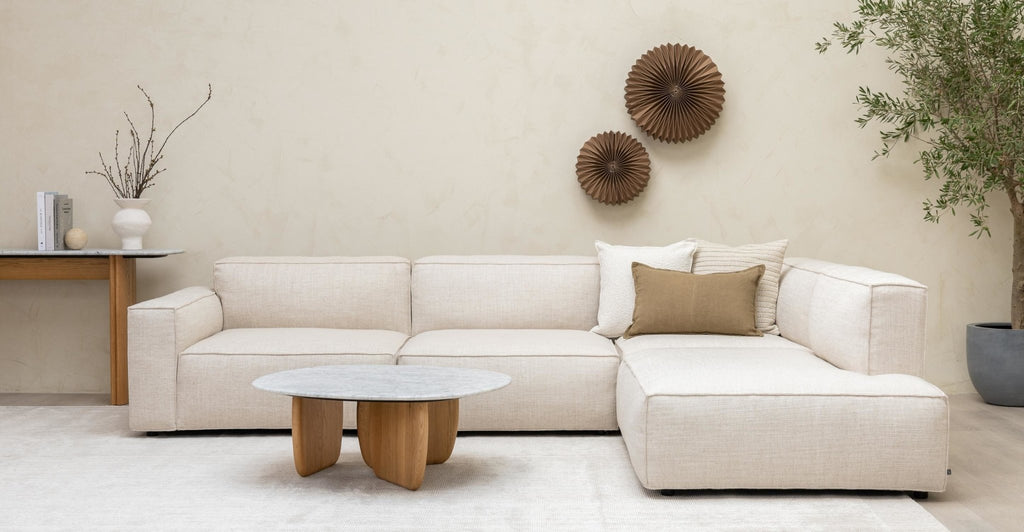 Baker Corner Sofa Set - Oatmeal.