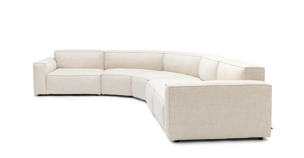 Baker Curved Extra Large Sofa - Oatmeal.