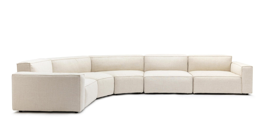 Baker Curved Extra Large Sofa - Oatmeal.