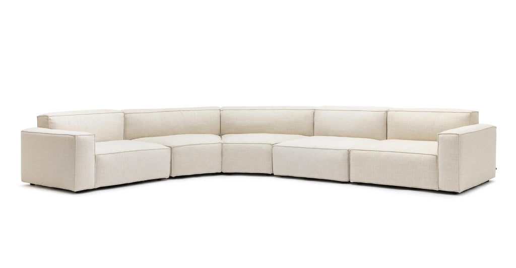 Baker Curved Extra Large Sofa - Oatmeal.