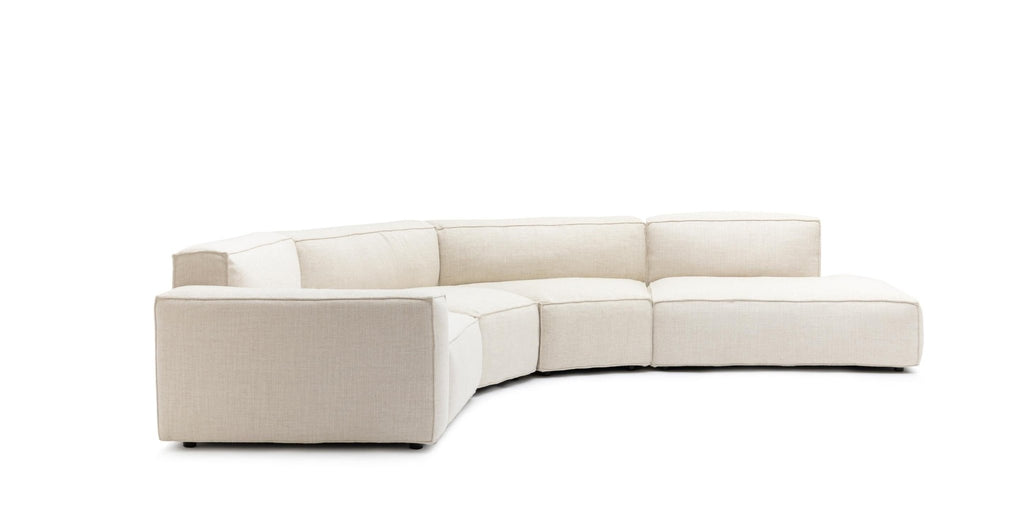 Baker Curved Large Open Sofa - Oatmeal.