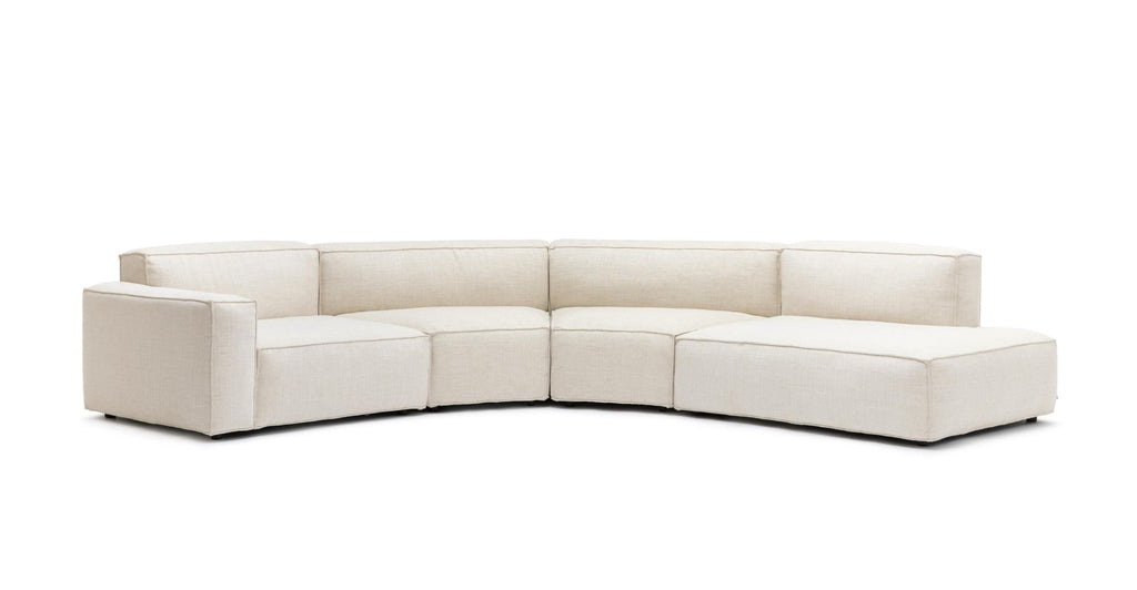 Baker Curved Large Open Sofa - Oatmeal.