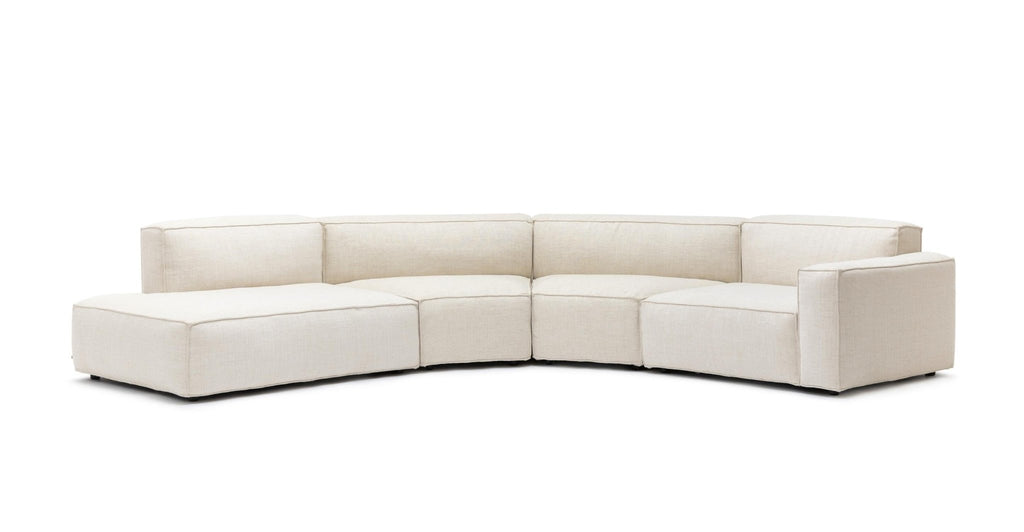 Baker Curved Large Open Sofa - Oatmeal.