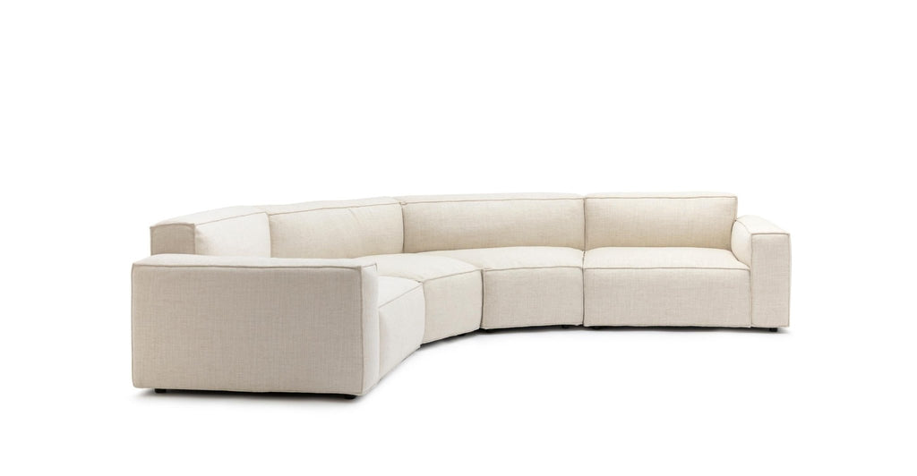 Baker Curved Large Sofa - Oatmeal.