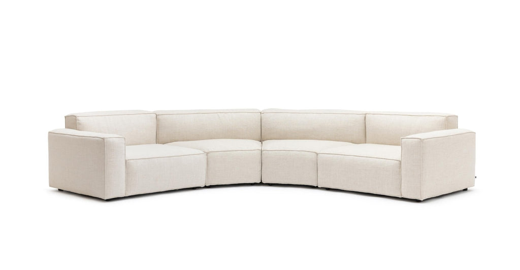 Baker Curved Large Sofa - Oatmeal.