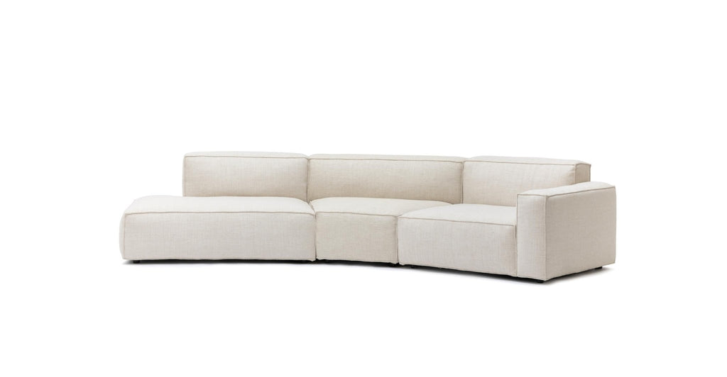 Baker Curved Open Sofa - Oatmeal.