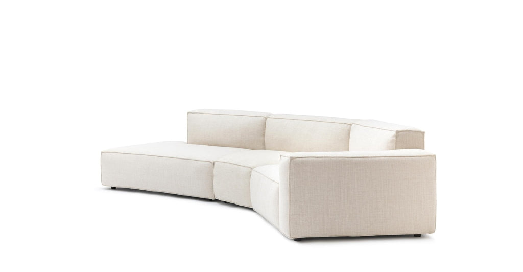 Baker Curved Open Sofa - Oatmeal.